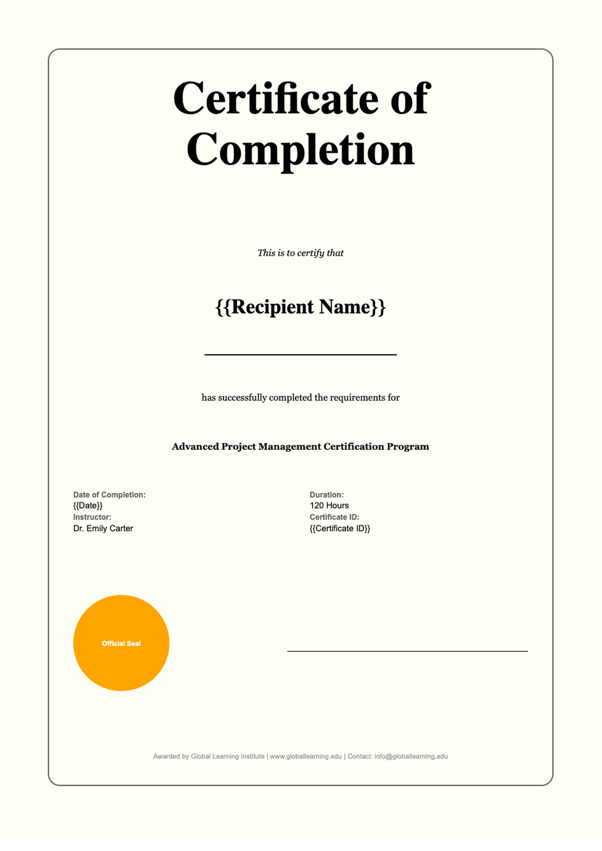 Certificate of Completion for Learn2Serve Seafood HACCP with ornate border and gold seal_variant_3